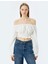 Balon Kollu Omzu Açık Gipeli Crop Bluz 3