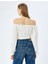 Balon Kollu Omzu Açık Gipeli Crop Bluz 4