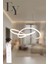 Modern Beyaz Karçiçeği Model Kumandalı 3 Renk (Beyaz / Sarı / Günışığı) LED Avize 1