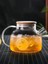 Vakumlu Bambu-Metal Kapak Isıya Dayanıklı Borosilikat Cam Demlik, Süzgeçli (1000 Ml) Teapot 1