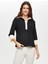 Renk Bloklu 3/4 Kol Yarım Patlı Bluz 003 3