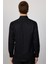 Slim Fit Armürlü Kravatlık, Siyah Erkek Gömlek 5
