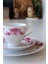 Edelstein 73 Pembe Gül Desenli Vintage Çay Fincanı Seti 3 Parça 2