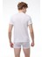 Erkek Beyaz Basic Yuvarlak Yaka Ince Modal T-Shirt 084 3