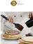 6 Parça Silikon Spatula Fırça Kaşık Bıçak Yemek Hazırlık Pasta Mutfak Seti Yanmaz Yapışmaz Siyah 4