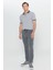 Slim Fit Dar Kesim Yan Cepli Desenli Beli Lastikli Pantolon 4