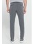 Slim Fit Dar Kesim Yan Cepli Desenli Beli Lastikli Pantolon 5