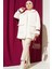 5206 Kadın Oversize Peluş Mont - Mürdüm 2