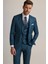 Erkek Yeşil Slim Fit Sivri Yaka Yelekli %100 Yün Takım Elbise 2