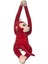 Peluş Sesli Maymun 60 cm 22988 Kırmızı 2