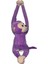 Peluş Sesli Maymun 60 cm 22988 Mor 2