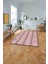 Baskılı Iskandinav Desen Etnik Görünüm Yıkanabilir Yolluk Mutfak Salon Halısı, Iskandinav-33-Pembe, 2