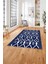 Baskılı Iskandinav Etnik Kilim Model Yıkanabilir Yolluk Mutfak Salon Halısı, Iskandinav-37-Lacivert, 3