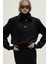 Siyah Mimi Gold Düğmeli Sweatshirt 2