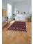Dijital Baskılı Iskandinav Modelli Yıkanabilir Yolluk Mutfak Salon Halısı, Iskandinav-39-Bordo, 2