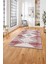 Baskılı Iskandinav Hasır Model Yıkanabilir Yolluk Mutfak Salon Halısı, Iskandinav-60-Pembe, 3