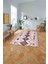 Baskılı Iskandinav Kilim Görünümlü Yıkanabilir Yolluk Mutfak Salon Halısı, Iskandinav-35-Pembe, 2