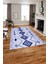 Baskılı Iskandinav Kilim Görünümlü Yıkanabilir Yolluk Mutfak Salon Halısı, Iskandinav-35-Lacivert, 1