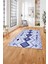 Baskılı Iskandinav Kilim Görünümlü Yıkanabilir Yolluk Mutfak Salon Halısı, Iskandinav-35-Lacivert, 3