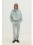 Gri Gala Düğmeli Oversize Sweat 2
