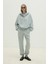 Gri Gala Düğmeli Oversize Sweat 4