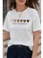 Kadın Hearts Baskılı Tasarım T-Shirt Oversize Salaş 3
