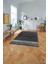 Baskılı Iskandinav Zigzag Model Yıkanabilir Yolluk Mutfak Salon Halısı, Iskandinav-52-Antrasit, 2
