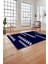 Dijital Baskılı Jüt Modern Yıkanabilir Yolluk Mutfak Salon Halısı, Jüt-35-Lacivert, 3