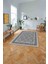 Dijital Baskılı Jüt Geometrik Model Yıkanabilir Yolluk Mutfak Salon Halısı, Jüt-31-Gri, 1