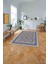 Dijital Baskılı Jüt Geometrik Model Yıkanabilir Yolluk Mutfak Salon Halısı, Jüt-31-Lacivert, 1