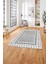 Dijital Baskılı Jüt Kilim Motifli Yıkanabilir Yolluk Mutfak Salon Halısı, Jüt-33-Gri, 2