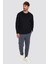 Unisex Relax Fit Rahat Kesim Şardonlu 3 Cepli Lastikli Jogger Paça Gri Eşofman Altı 2
