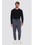 Unisex Relax Fit Rahat Kesim Şardonlu 3 Cepli Lastikli Jogger Paça Gri Eşofman Altı 4