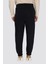 Unisex Relax Fit Rahat Kesim Şardonlu 3 Cepli Lastikli Jogger Paça Siyah Eşofman Altı 5