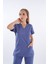 Unisex Soft Likra Fırtına Mavi Hemşire ve Doktor Üniforması Cerrahi Takım Scrubs 2