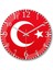 Türk Bayrağı Sessiz Duvar Saati Bombeli Gercek Cam 1