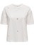 Kadın Onlvıta Bisiklet Yaka Kısa Kol Pamuk T-Shirt 15343769 Ekru 2