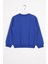 Bisiklet Yaka Araba Baskılı Saks Renk Erkek Çocuk Sweatshirt 3