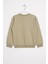 Bisiklet Yaka Araba Baskılı Haki Renk Erkek Çocuk Sweatshirt 3