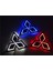 Mştsubishi Lancer Ön LED Logo Amblem Mavi 7.65CM 1