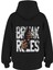 Oversize 'break Rules' Baskılı Kapşonlu Hoodie Sweatshirt 1