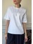 Omuz Vatkalı Premium Tshirt- Beyaz 2