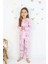 Kız Çocuk Orta Kalınlıkta Basic Baskılı Pijama Takımı 4
