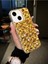 Iphone 13 ve 14 Uyumlu Gold Taşlı Kokoş Telefon Kılıfı 1