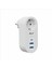 3400-01, 1 Soket, 2 Usb, 1 Type-C, Akım Korumalı Priz, 2.1A, (Beyaz) 1