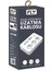 3406-01, 3 Soket, 3 Usb, Akım Korumalı Priz, 2.1A, Anahtarlı, 2mt Kablo, (Beyaz) 1