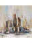 Şehir Soyut El Yapımı Yağlı Boya Tablo 95X94CM 3