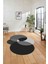 Dijital Lazer Kesim Daire Motifli Yıkanabilir Kaymaz Yolluk Mutfak Salon Halısı, Lazer-41-Gri, 1