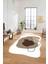 Baskılı Lazer Kesim Modern Yıkanabilir Kaymaz Yolluk Mutfak Salon Halısı, Lazer-32-Kahve, 4