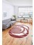 Dijital Lazer Kesim Daire Desen Yıkanabilir Kaymaz Yolluk Mutfak Salon Halısı, Lazer-33-Bordo, 1